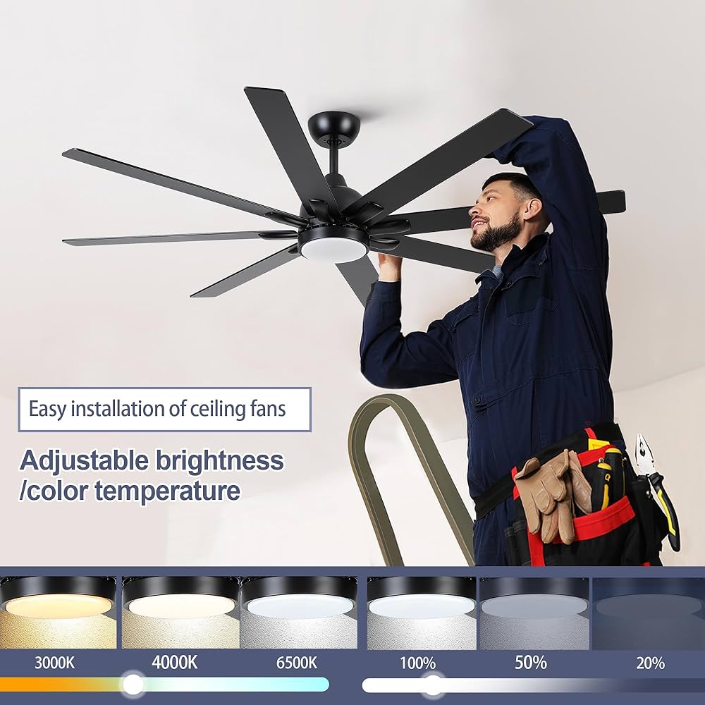 RK-5771　Karinn Wrought Studio™ Karlena 48'' 3 - Blade Flush Mount Dimmable